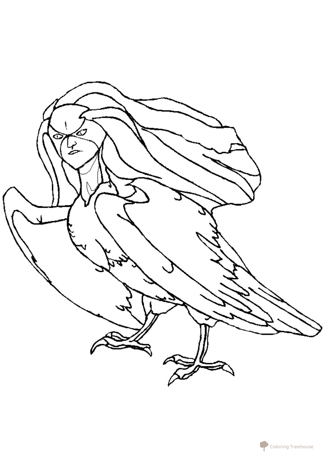 Sirin - раскраска dibujo para colorear gratis de Páginas para colorear: aves