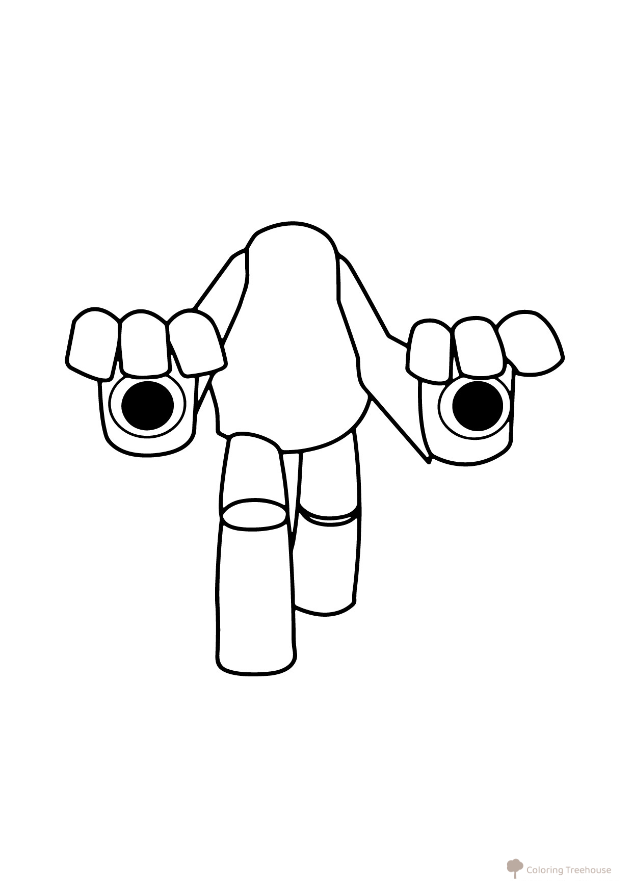 Página para colorear: Blanco de 'Amigos Arcoíris' dibujo para colorear gratis de Páginas para colorear de Rainbow Friends