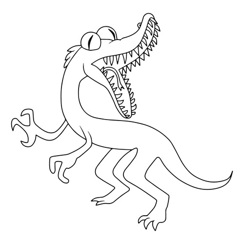 Crazy Orange Coloring Page from Rainbow Friends free printable Rainbow Friends Coloring Pages coloring page