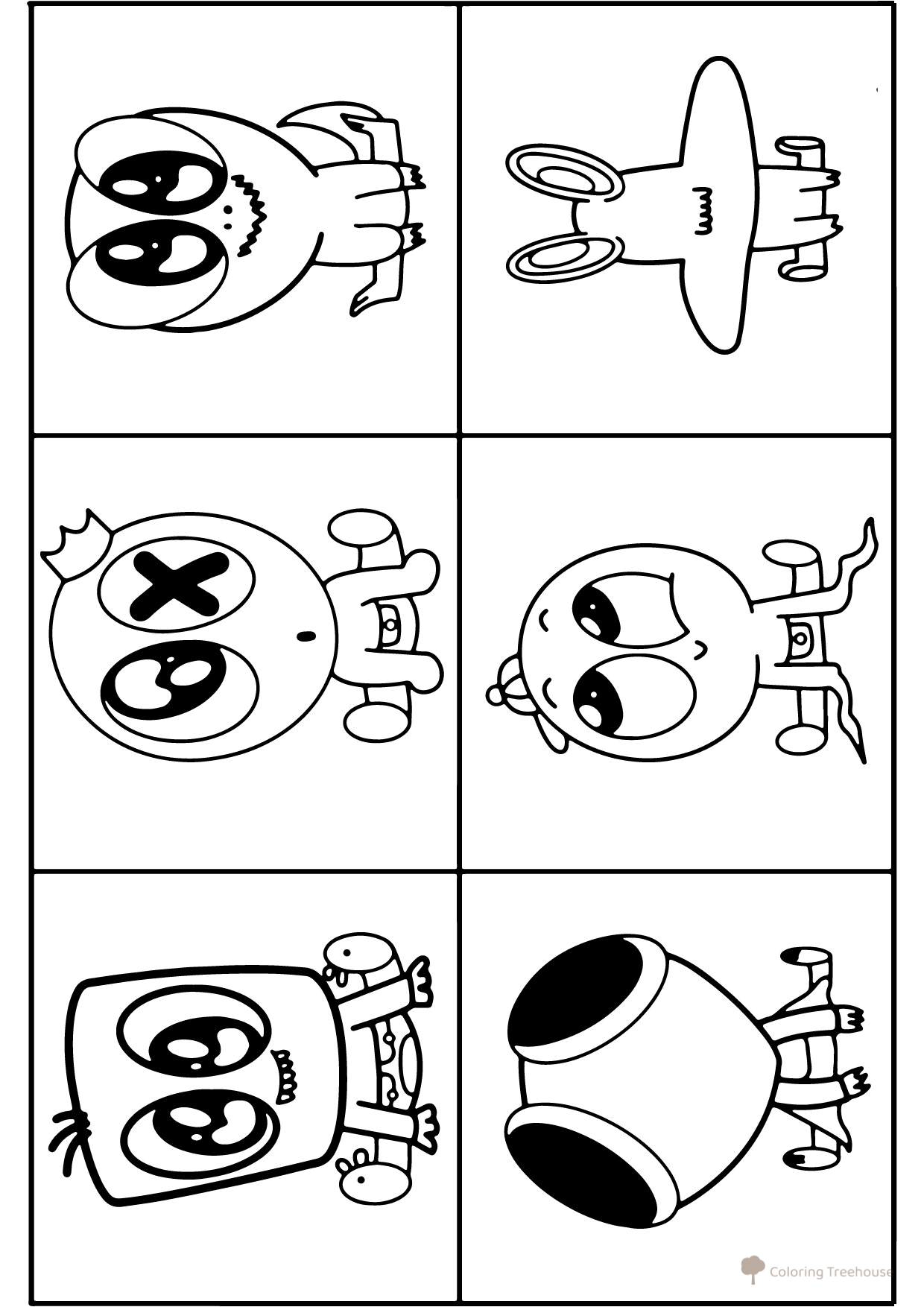 Página para colorear Chibi: Amigos Arcoíris dibujo para colorear gratis de Páginas para colorear de Rainbow Friends