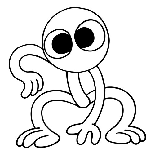 Violet Coloring Page from Rainbow Friends free printable Rainbow Friends Coloring Pages coloring page