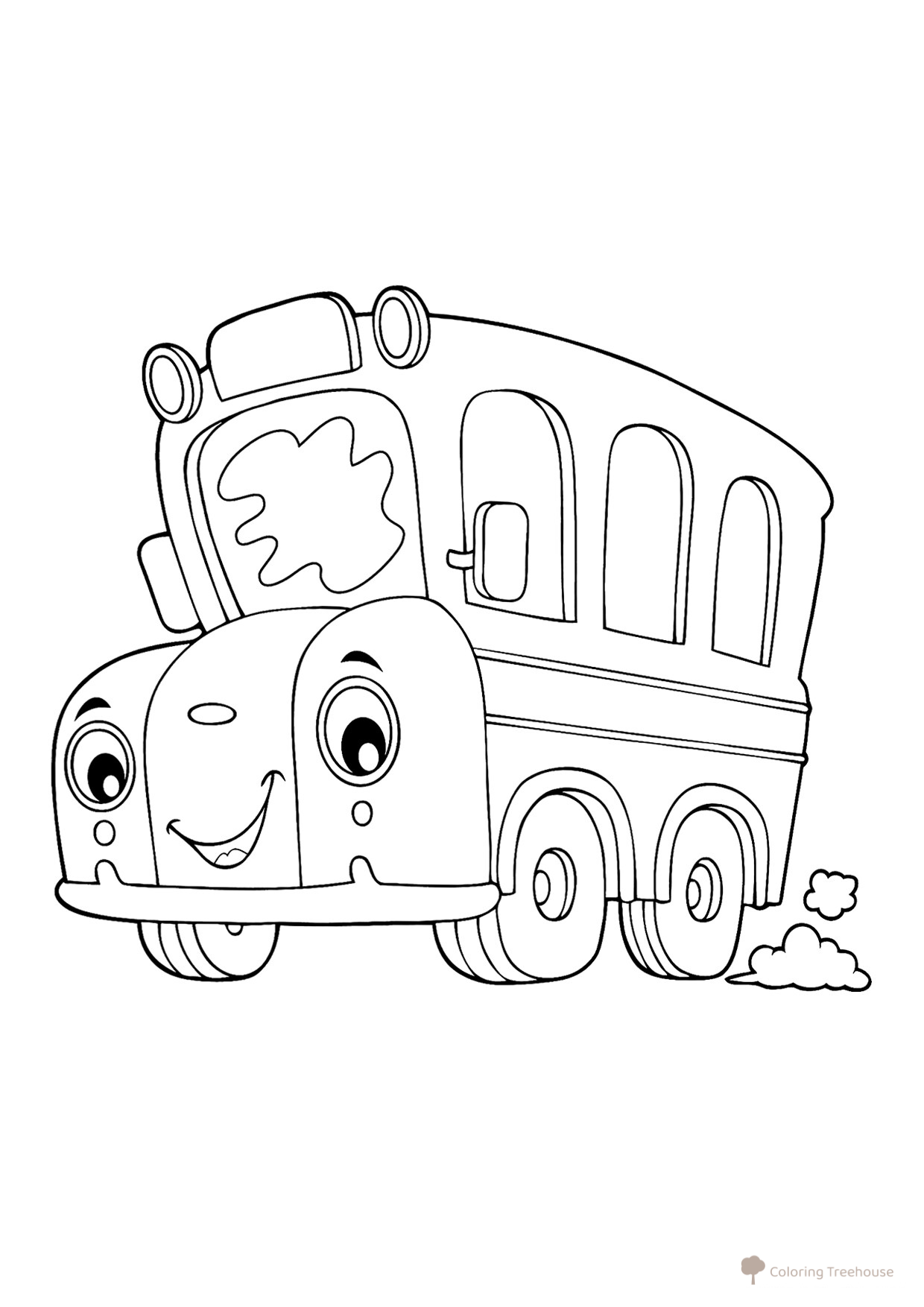 Kind Bus Coloring Page free printable Bus Coloring Pages coloring page