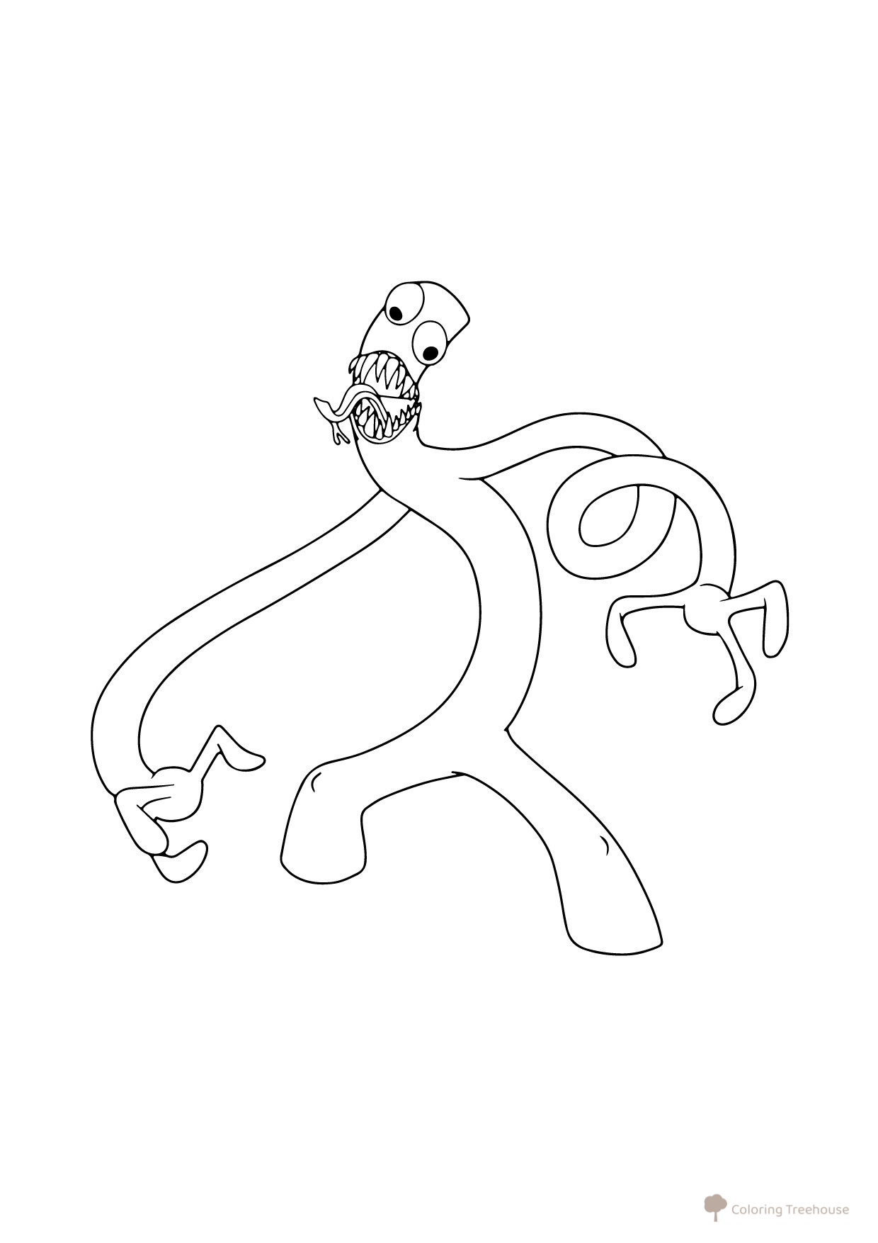 Página para colorear: Verde de "Amigos Arcoíris" dibujo para colorear gratis de Páginas para colorear de Rainbow Friends
