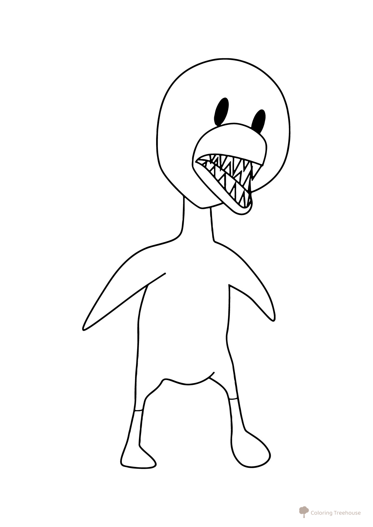 Página para colorear: Pollito amarillo de 'Amigos Arcoíris' dibujo para colorear gratis de Páginas para colorear de Rainbow Friends