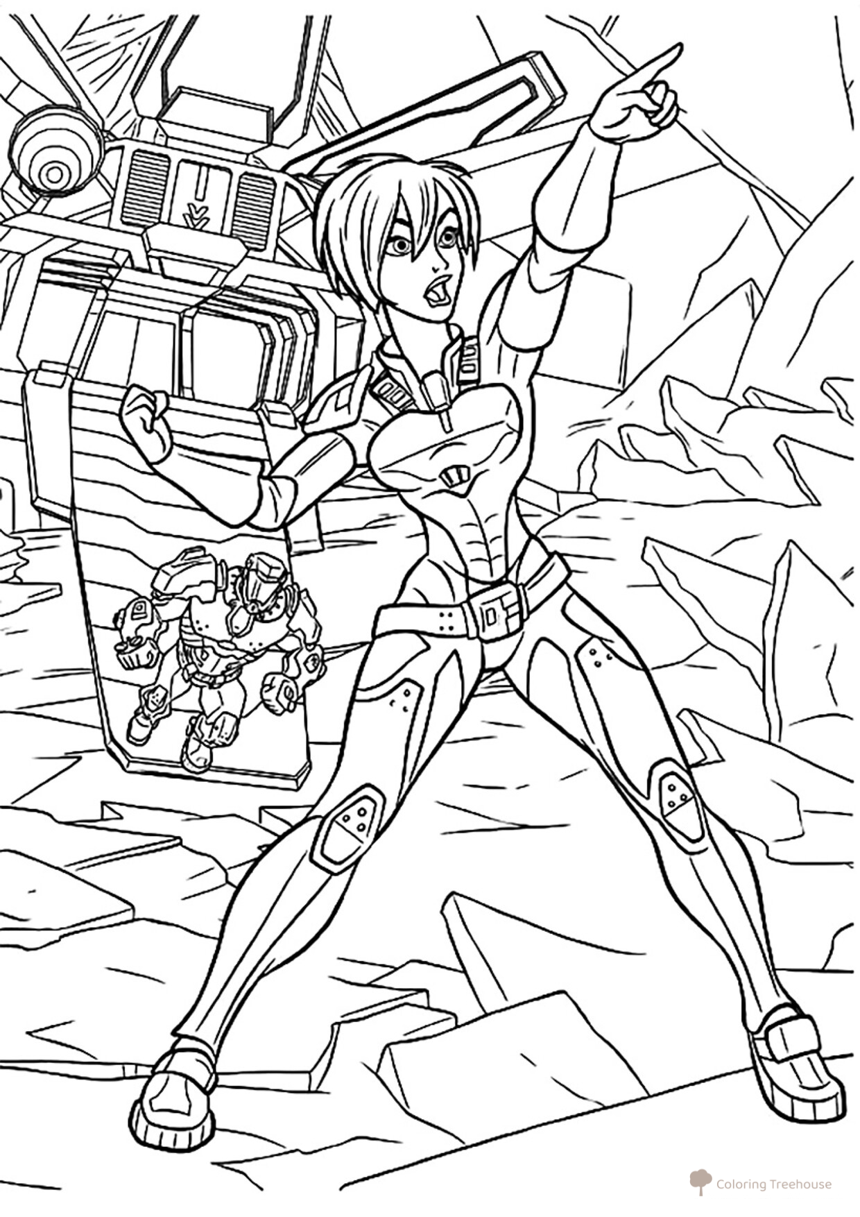 Página para colorear: Sargento Kalhun del juego Deber del Héroe dibujo para colorear gratis de Ralph Breaks the Internet Coloring Pages