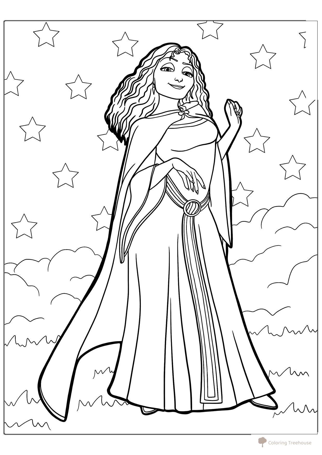 Página para colorear «Matyushka Hotel» dibujo para colorear gratis de Páginas para colorear de Rapunzel