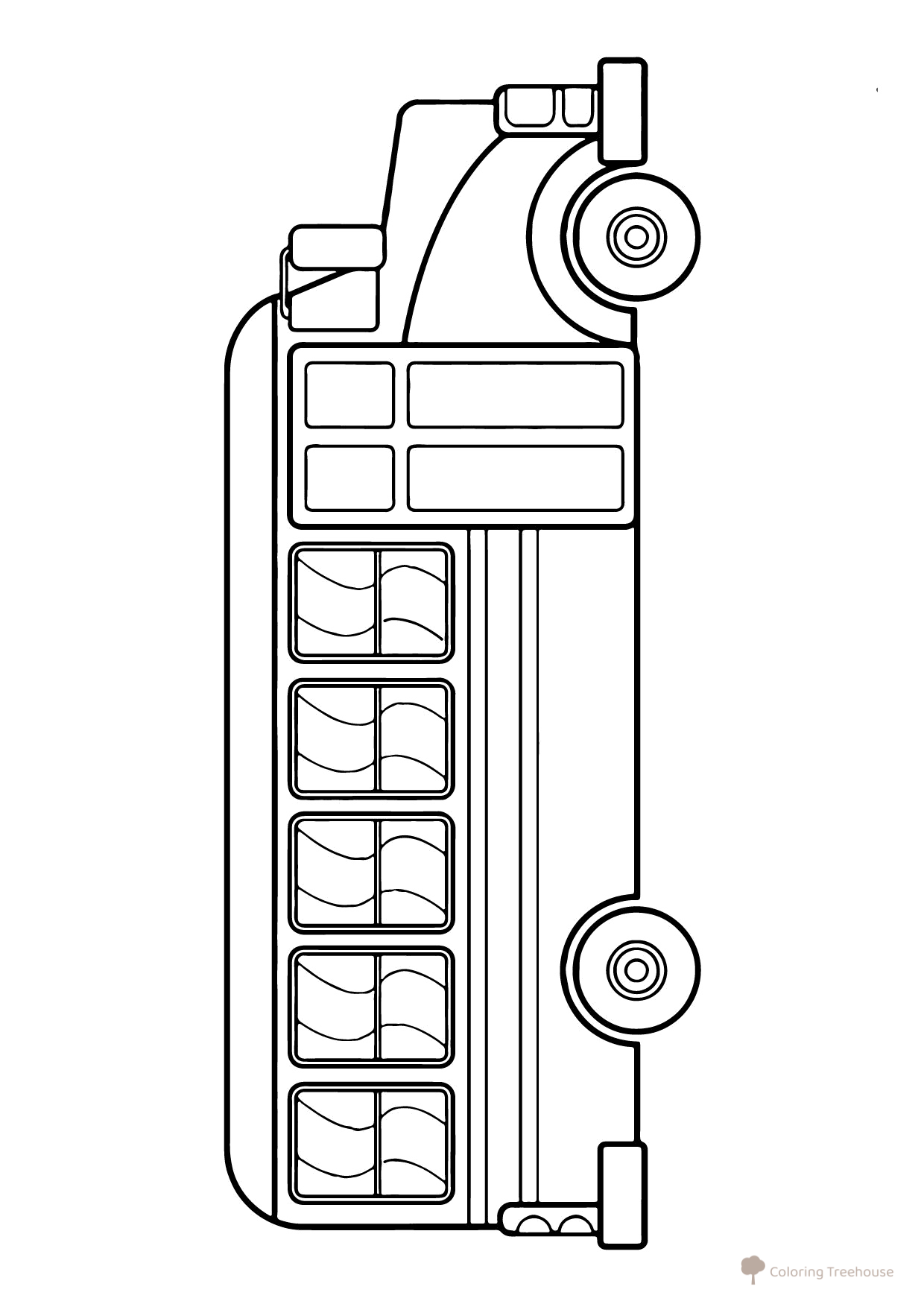 Simple Bus Coloring Page free printable Bus Coloring Pages coloring page