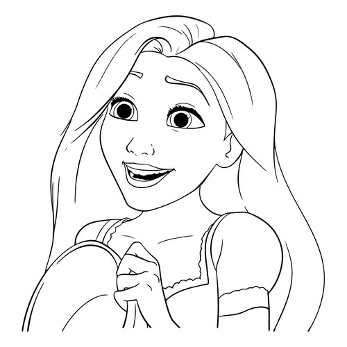 Rapunzel Learns Great News Coloring Page free printable Rapunzel Coloring Pages coloring page