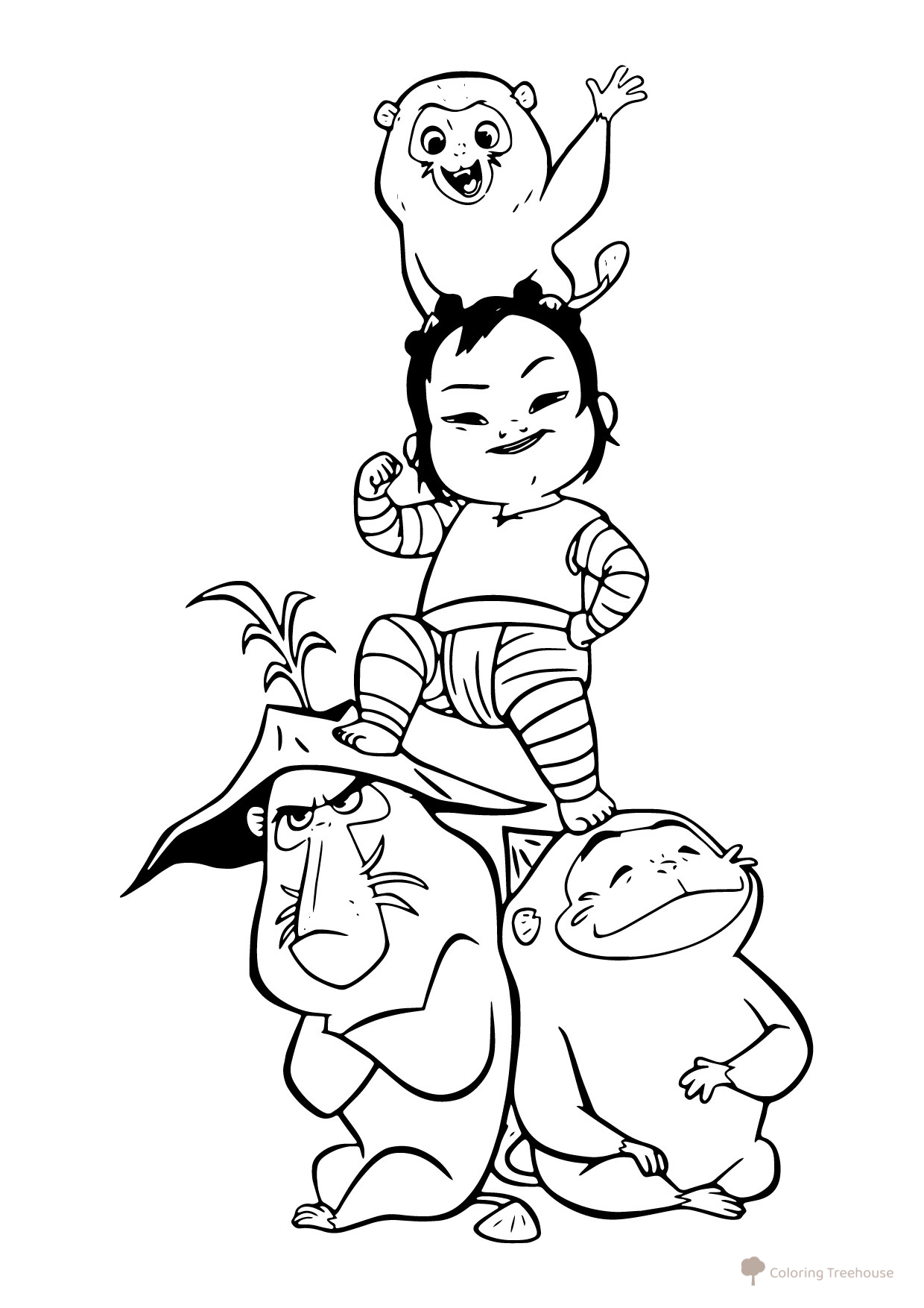 Noi Coloring Page (Raya and the Last Dragon) free printable Raya and the Last Dragon Coloring Pages coloring page