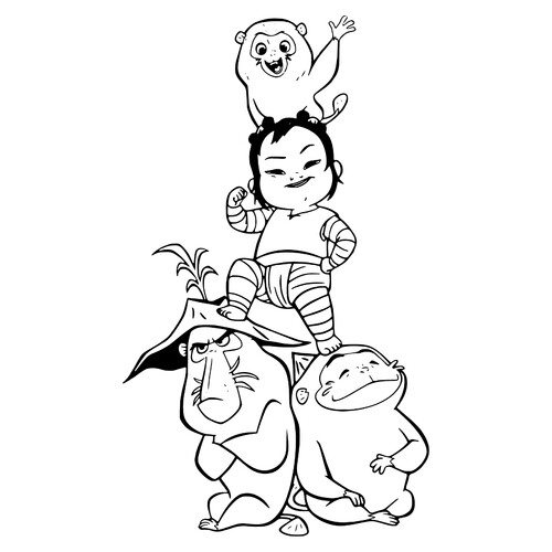 Noi Coloring Page (Raya and the Last Dragon) free printable Raya and the Last Dragon Coloring Pages coloring page