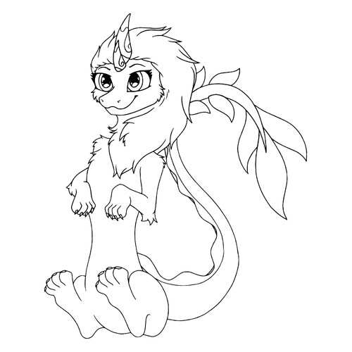 Sisu Anime-Style Coloring Page free printable Raya and the Last Dragon Coloring Pages coloring page