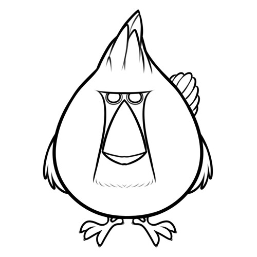 Página para colorear: Cardenal dibujo para colorear gratis de Páginas para colorear de la película «Реальная белка»