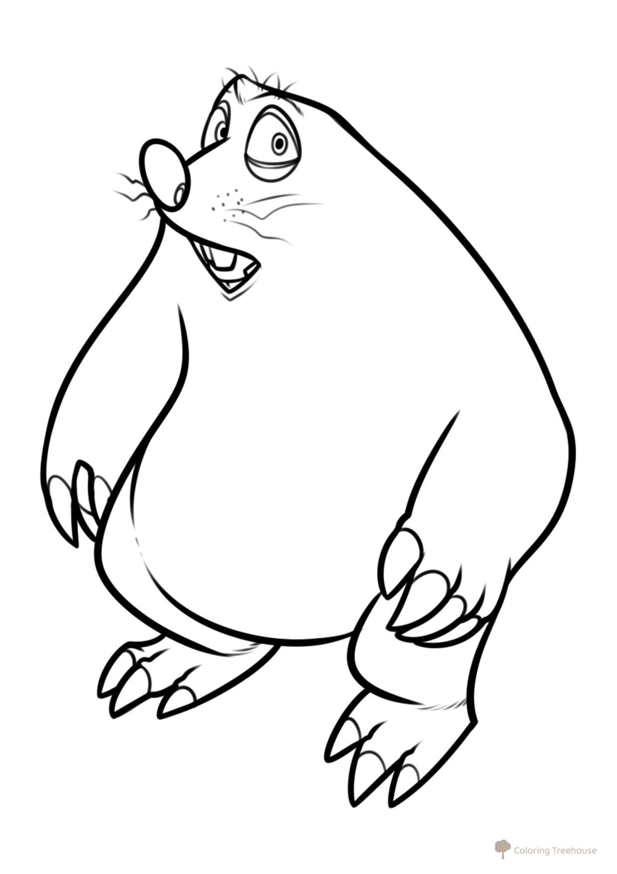 Página para colorear: El Topo dibujo para colorear gratis de Páginas para colorear de la película «Реальная белка»