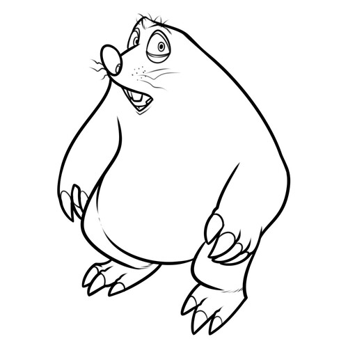 Página para colorear: El Topo dibujo para colorear gratis de Páginas para colorear de la película «Реальная белка»