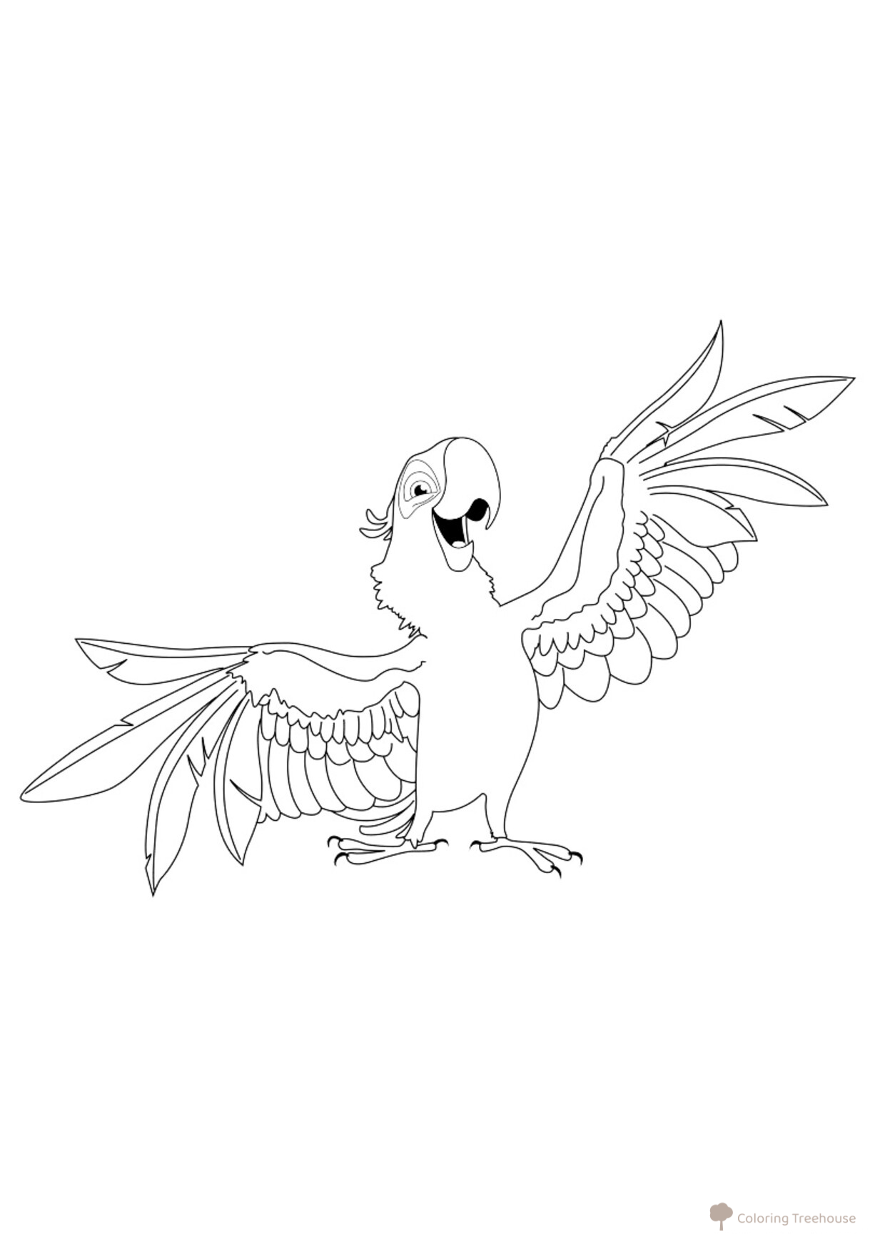 Golubchik the Parrot Coloring Page free printable Rio 2 Coloring Pages coloring page