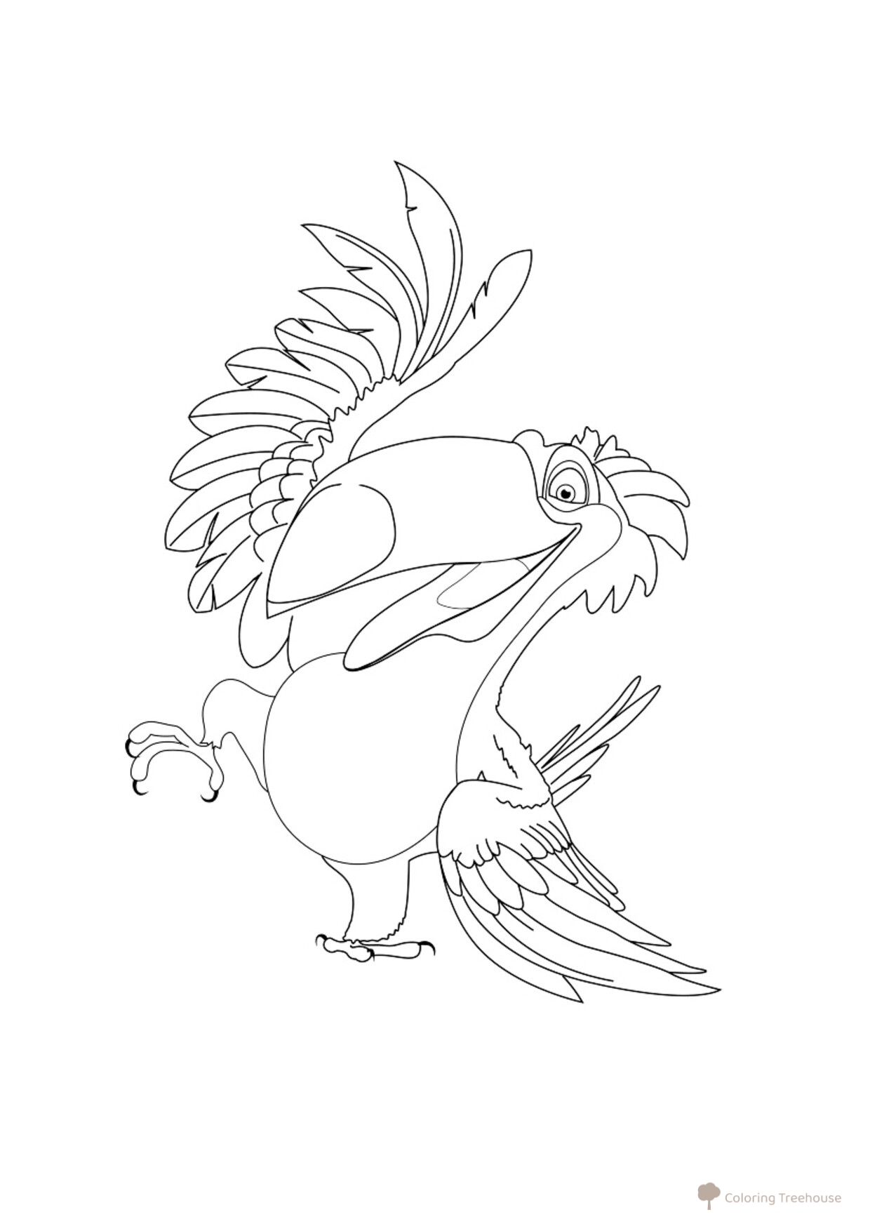 Rafael Coloring Page — Big Toucan free printable Rio 2 Coloring Pages coloring page