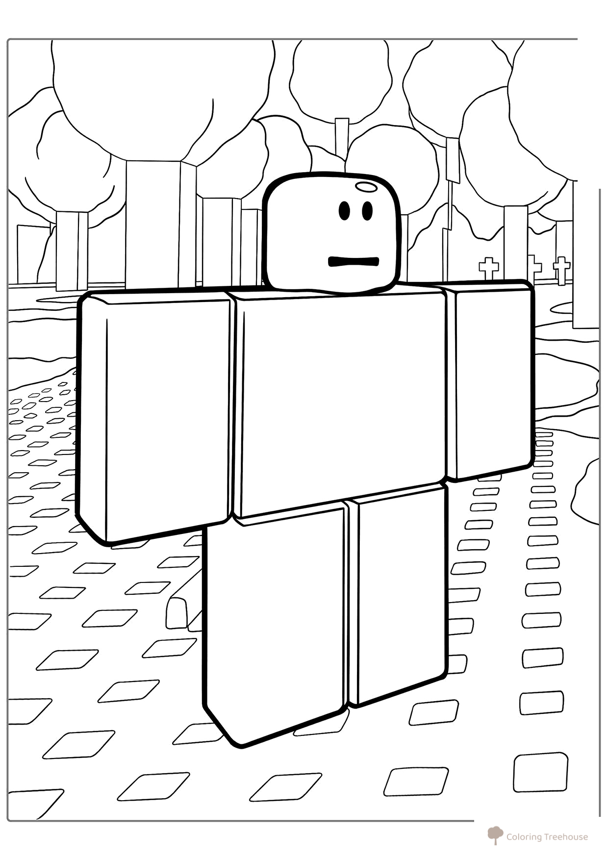 Roblox Character Coloring Page free printable Roblox Coloring Pages coloring page