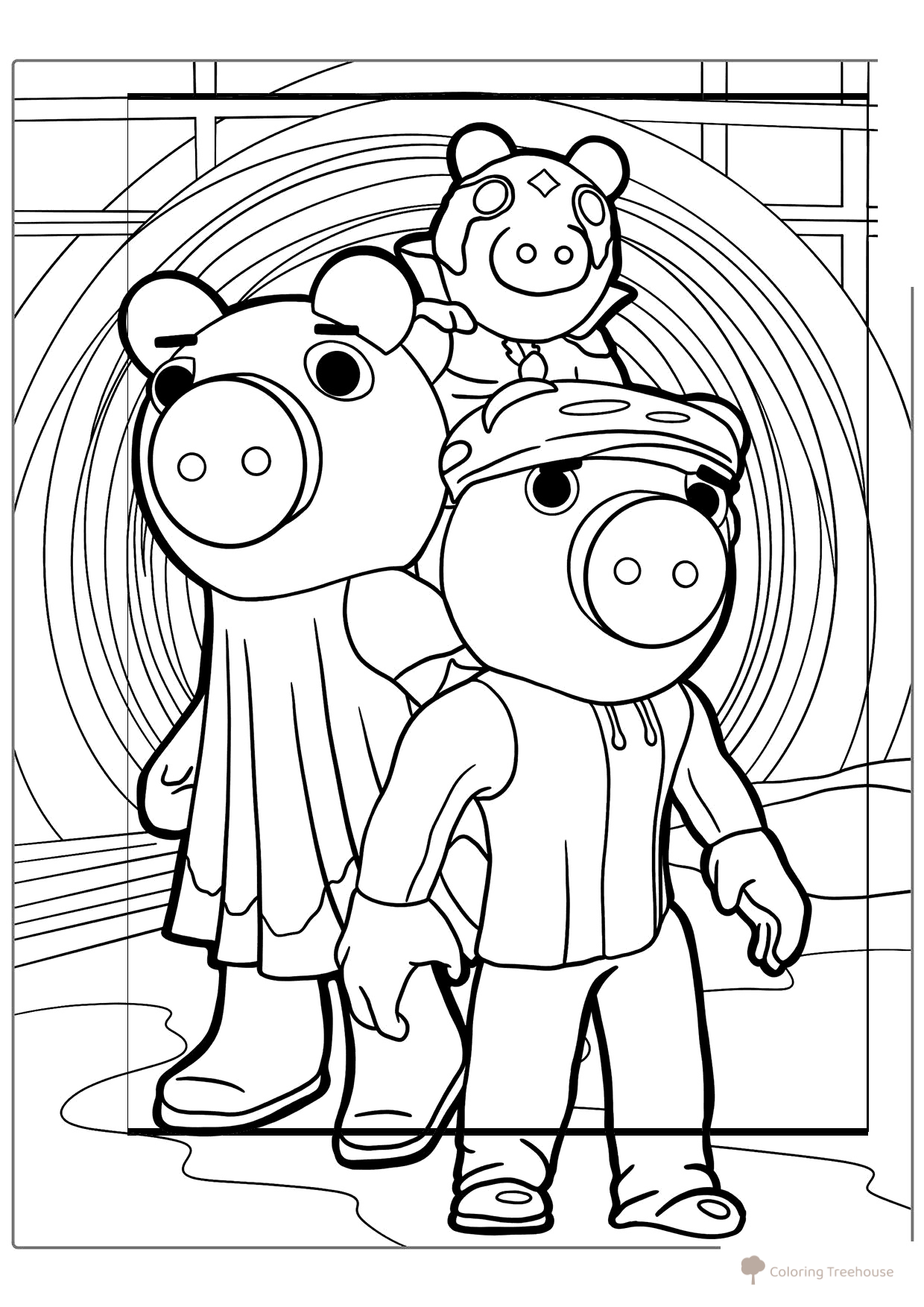 Piggy Roblox Coloring Page free printable Roblox Coloring Pages coloring page