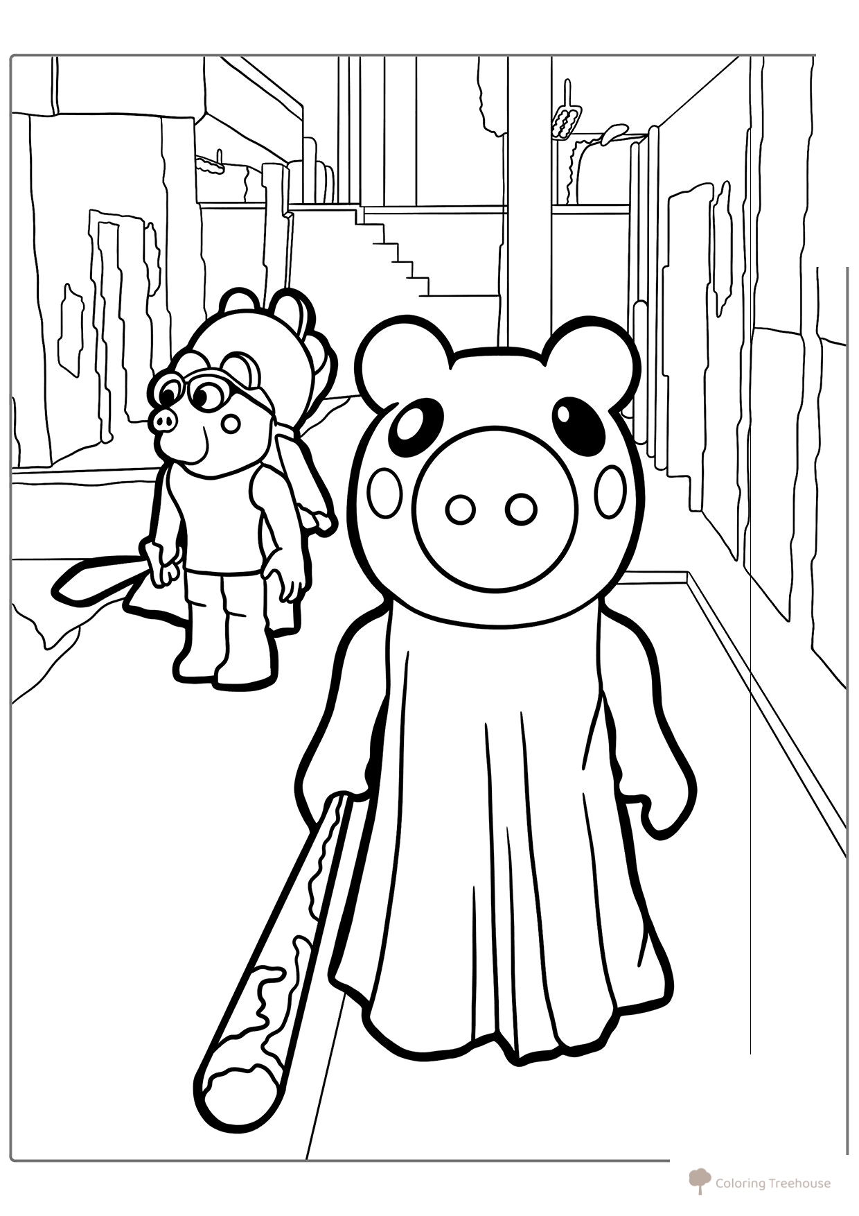 Roblox Piglet Coloring Page free printable Roblox Coloring Pages coloring page