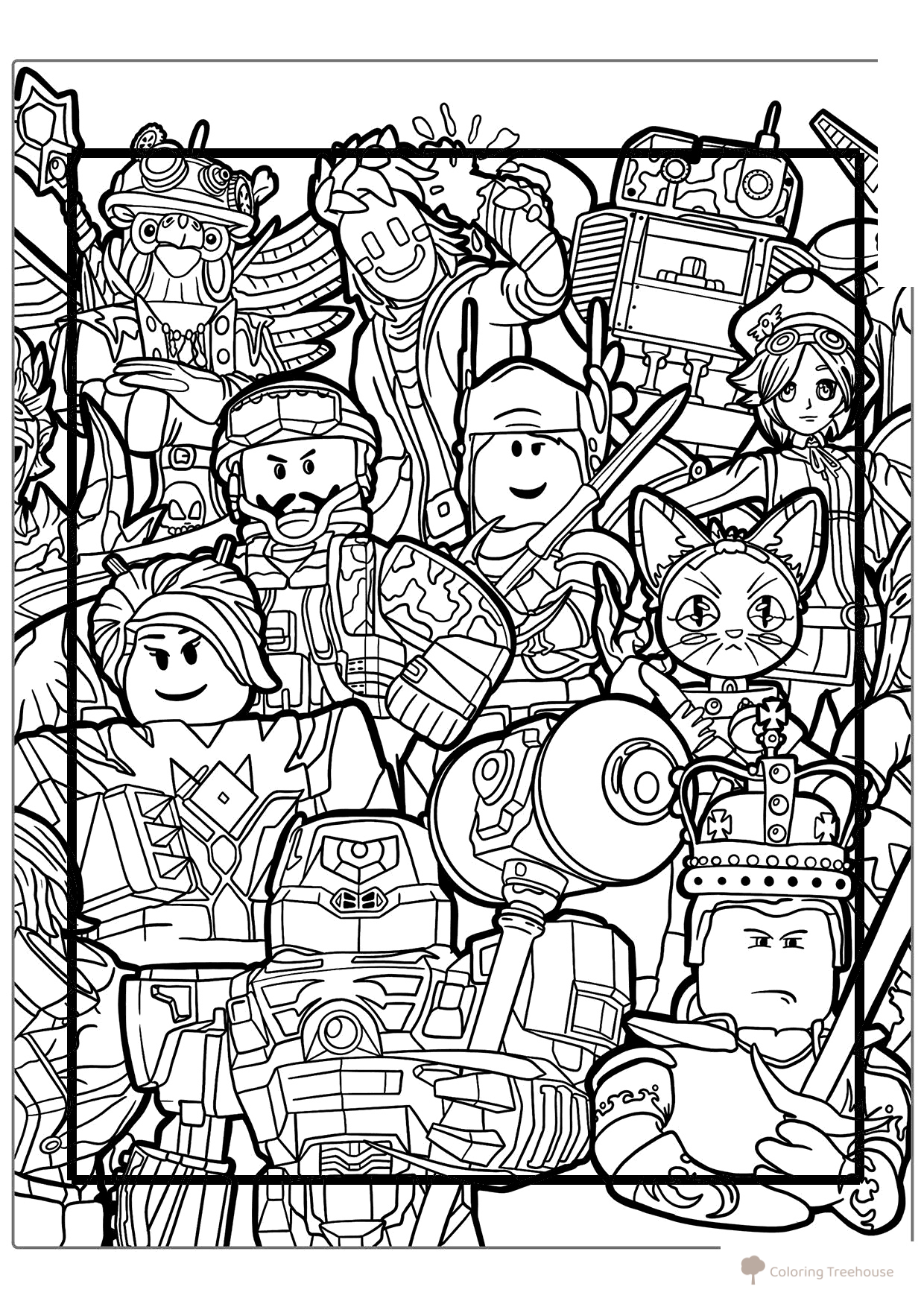 Página para colorear «Roblox antiestrés» dibujo para colorear gratis de Páginas para colorear de Roblox