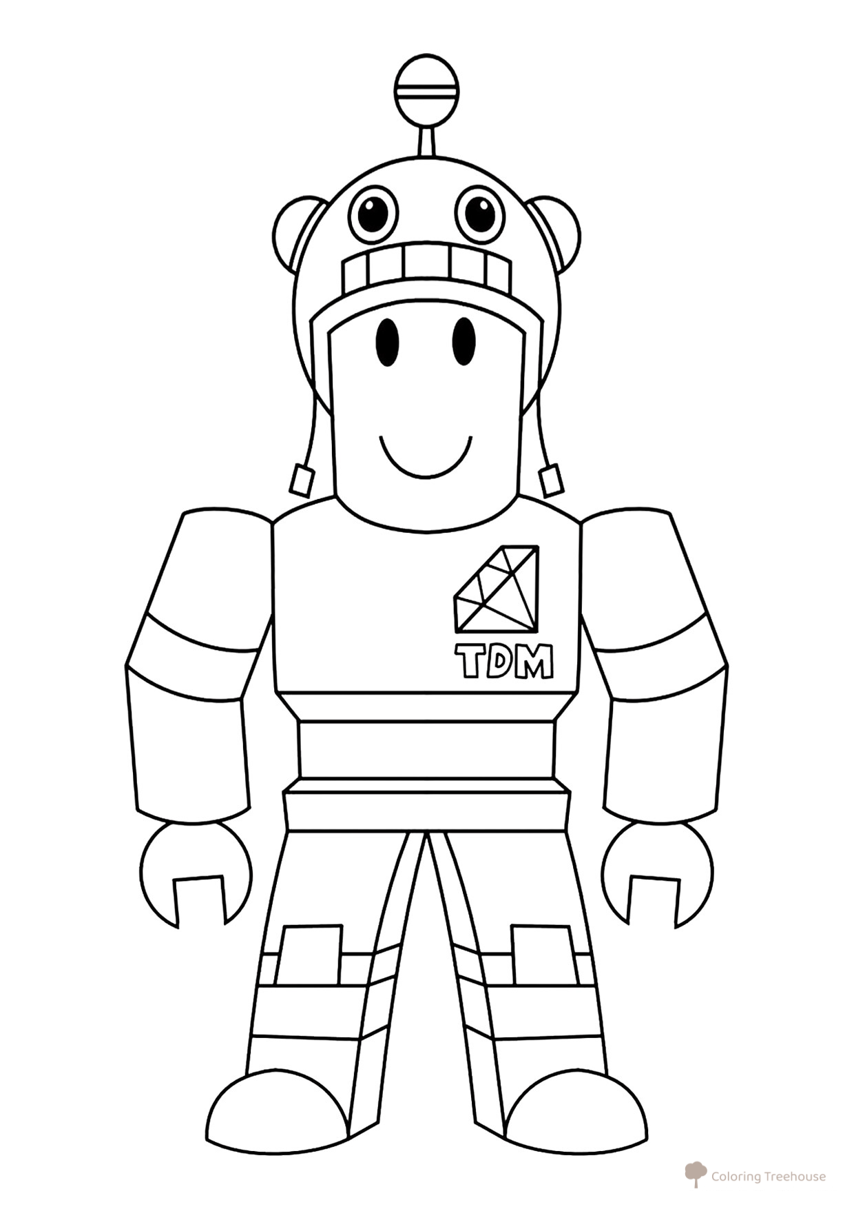 Roblox Dan TDM Coloring Page free printable Roblox Coloring Pages coloring page