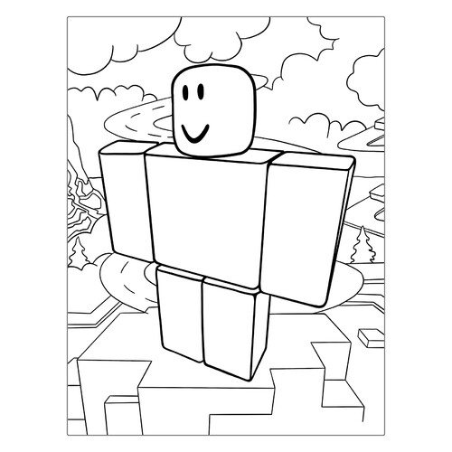 Página para colorear «Roblox Nub» dibujo para colorear gratis de Páginas para colorear de Roblox
