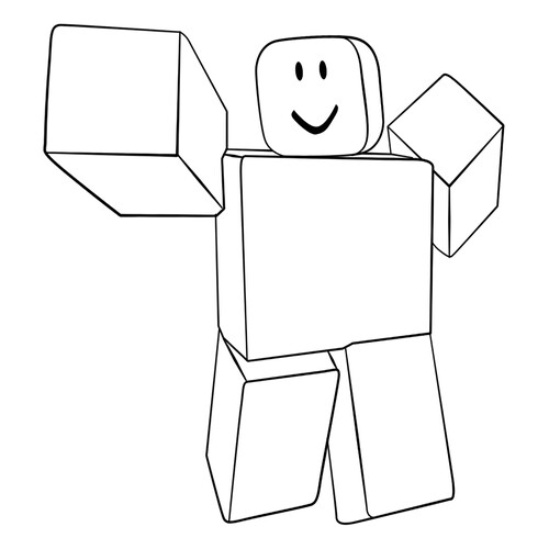 Página para colorear «Roblox Nub Fighter» dibujo para colorear gratis de Páginas para colorear de Roblox