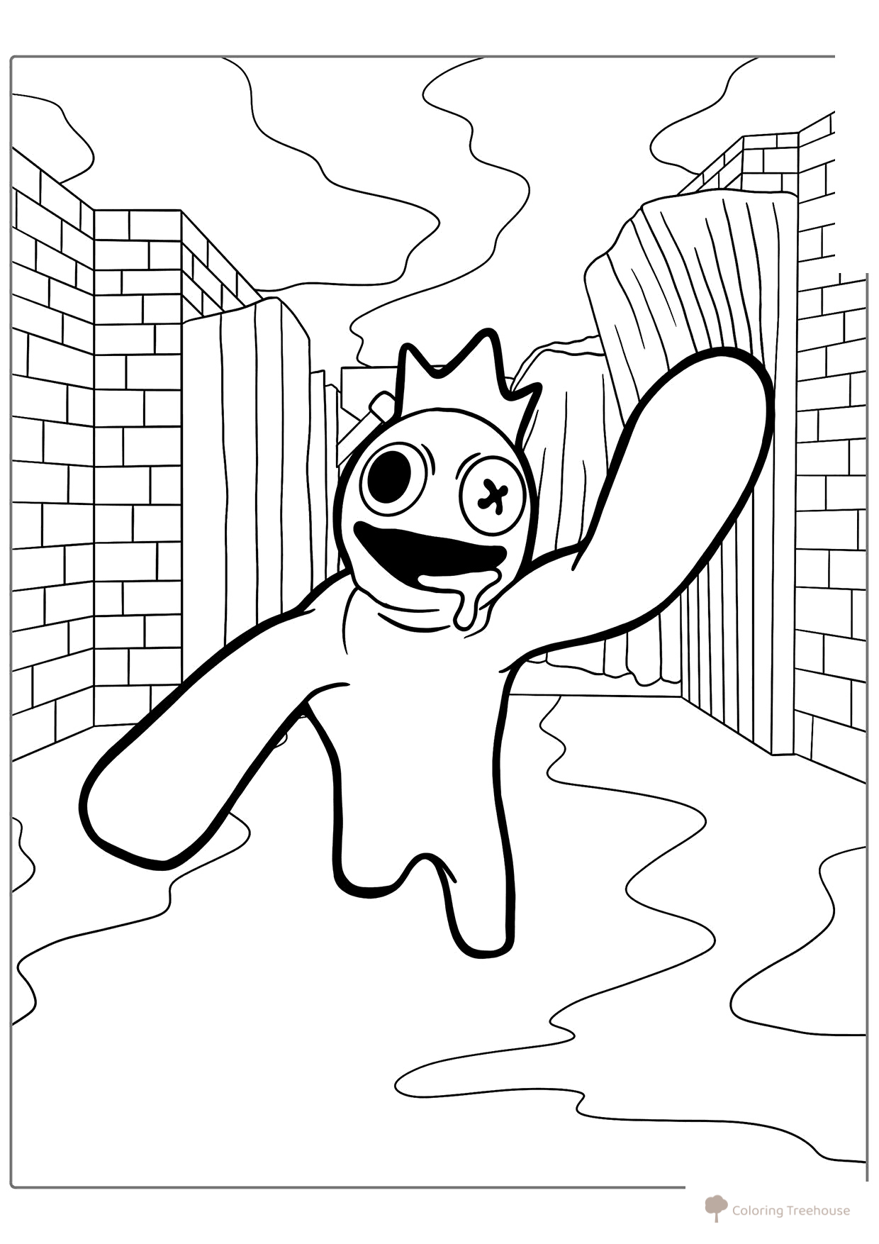 Página para colorear «Roblox Amigos Arcoíris» dibujo para colorear gratis de Páginas para colorear de Roblox