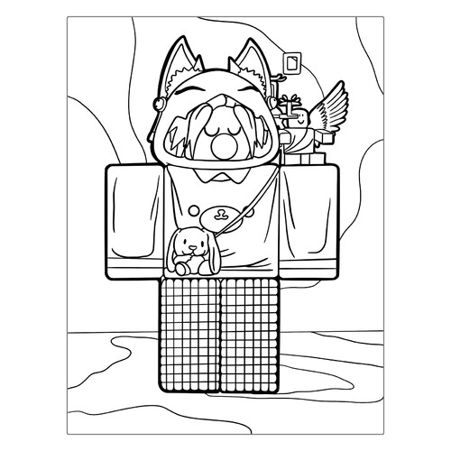 Página para colorear «Skin Kawaii de Roblox» dibujo para colorear gratis de Páginas para colorear de Roblox