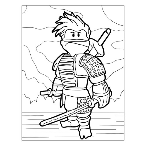 Página para colorear: skin de Roblox — ninja dibujo para colorear gratis de Páginas para colorear de Roblox
