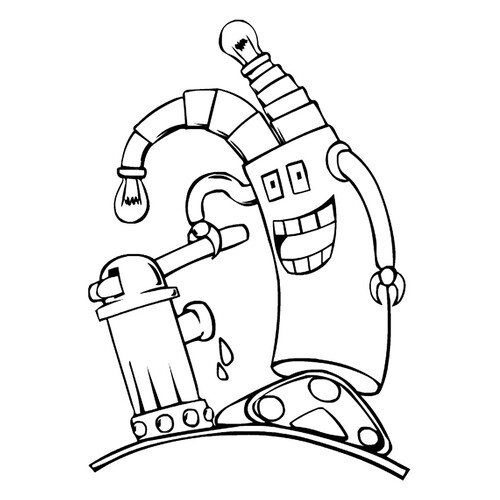 Página para colorear: Glupyshka-robot dibujo para colorear gratis de Páginas para colorear «Robots»