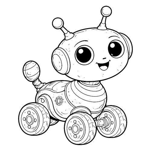 Página para colorear «Robot de juguete» dibujo para colorear gratis de Páginas para colorear «Robots»
