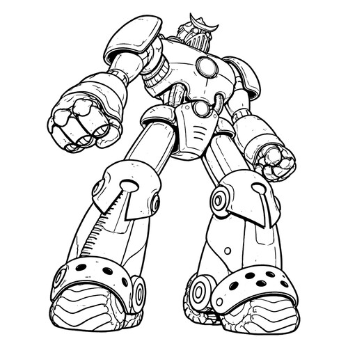 Giant Robot Coloring Page free printable Robot Coloring Pages coloring page