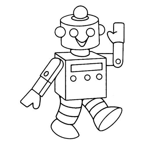 Página para colorear: Robot que camina dibujo para colorear gratis de Páginas para colorear «Robots»