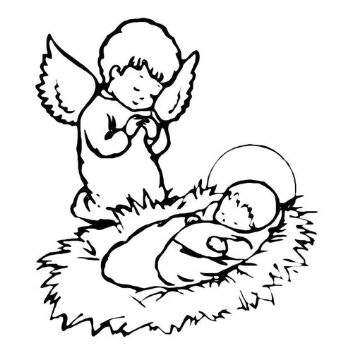 Página para colorear: Nacimiento de Cristo dibujo para colorear gratis de Páginas para colorear de Navidad para niños