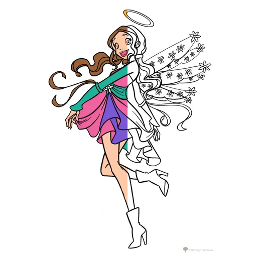 Angels' Friends Coloring Pages