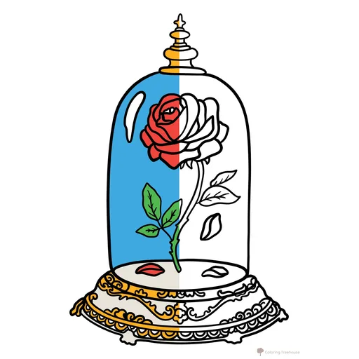 Beauty and the Beast Coloring Pages