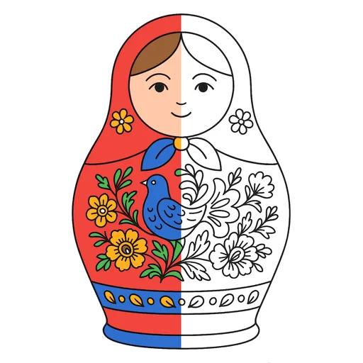 Matryoshka Coloring Pages