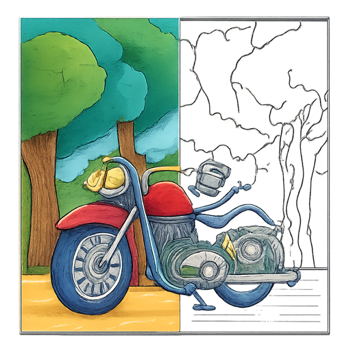 Páginas para colorear de motocicletas