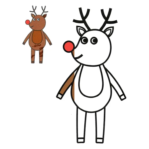 Christmas Coloring Pages for Toddlers with Color Reference