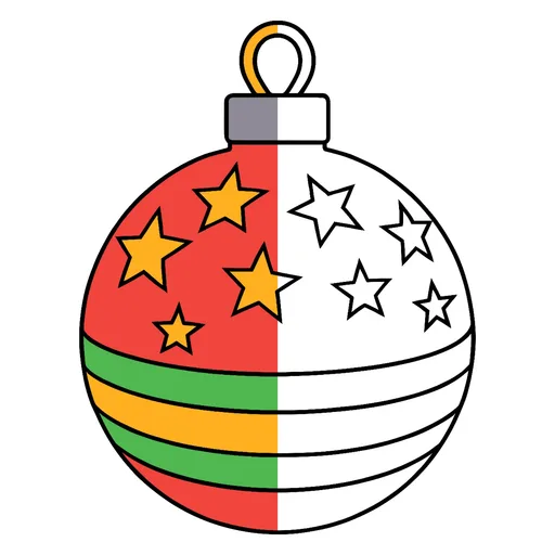 New Year Ornaments Coloring Pages