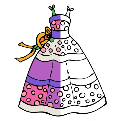 Dress Coloring Pages for Girls