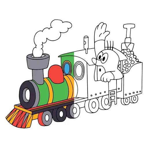 Train, Locomotive, and Electric Train Coloring Pages