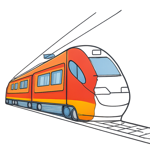 Train, Locomotive, and Electric Train Coloring Pages