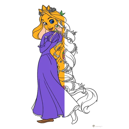 Rapunzel Coloring Pages
