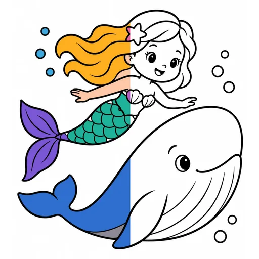 Mermaid Coloring Pages