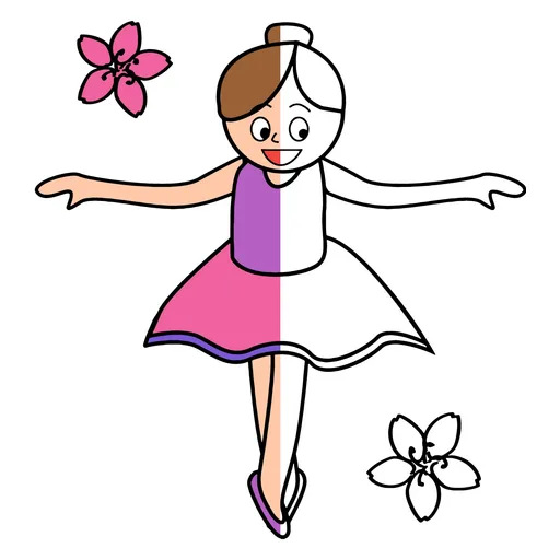 Ballerina Coloring Pages for Girls