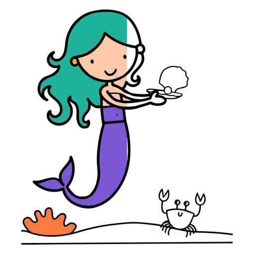 Mermaid Coloring Pages for Toddlers