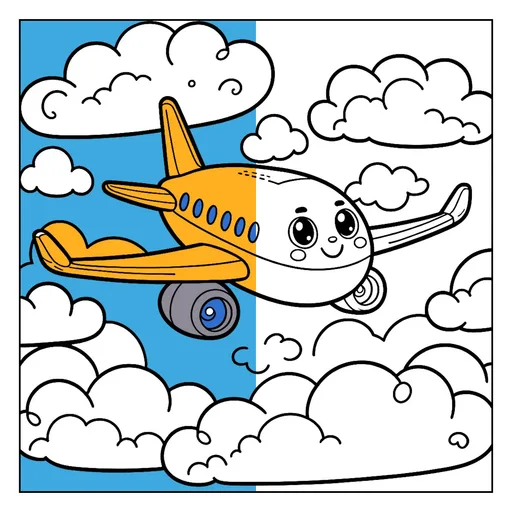 Airplane Coloring Pages