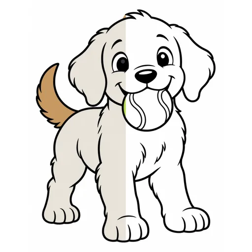 Dog and Puppy Coloring Pages